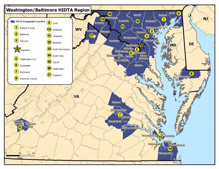 About HIDTA - High Intensity Drug Trafficking Areas